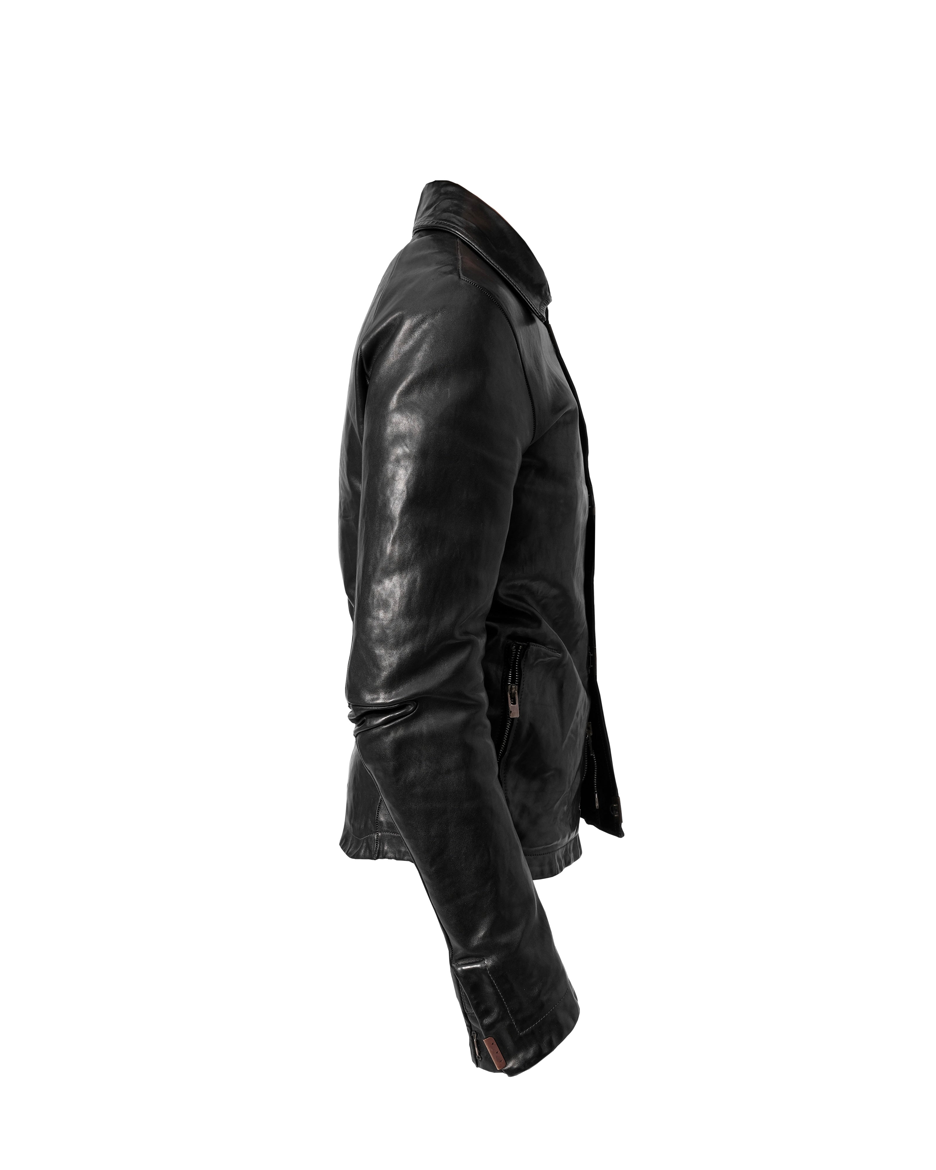 レザージャケット O.D Lined Scarstitched Leather Jacket Carol Christian Poell O.D Lined Scarstitched Leather Jacket