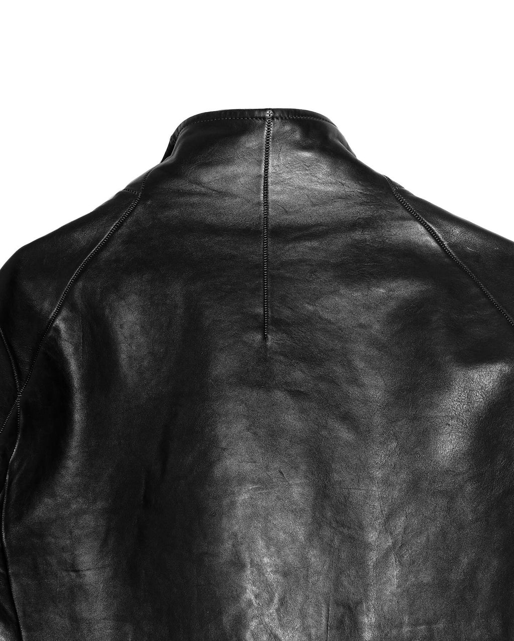 Carol Christian Poell O.D Lined Prosthetic Elbow Highneck Leather Jacket