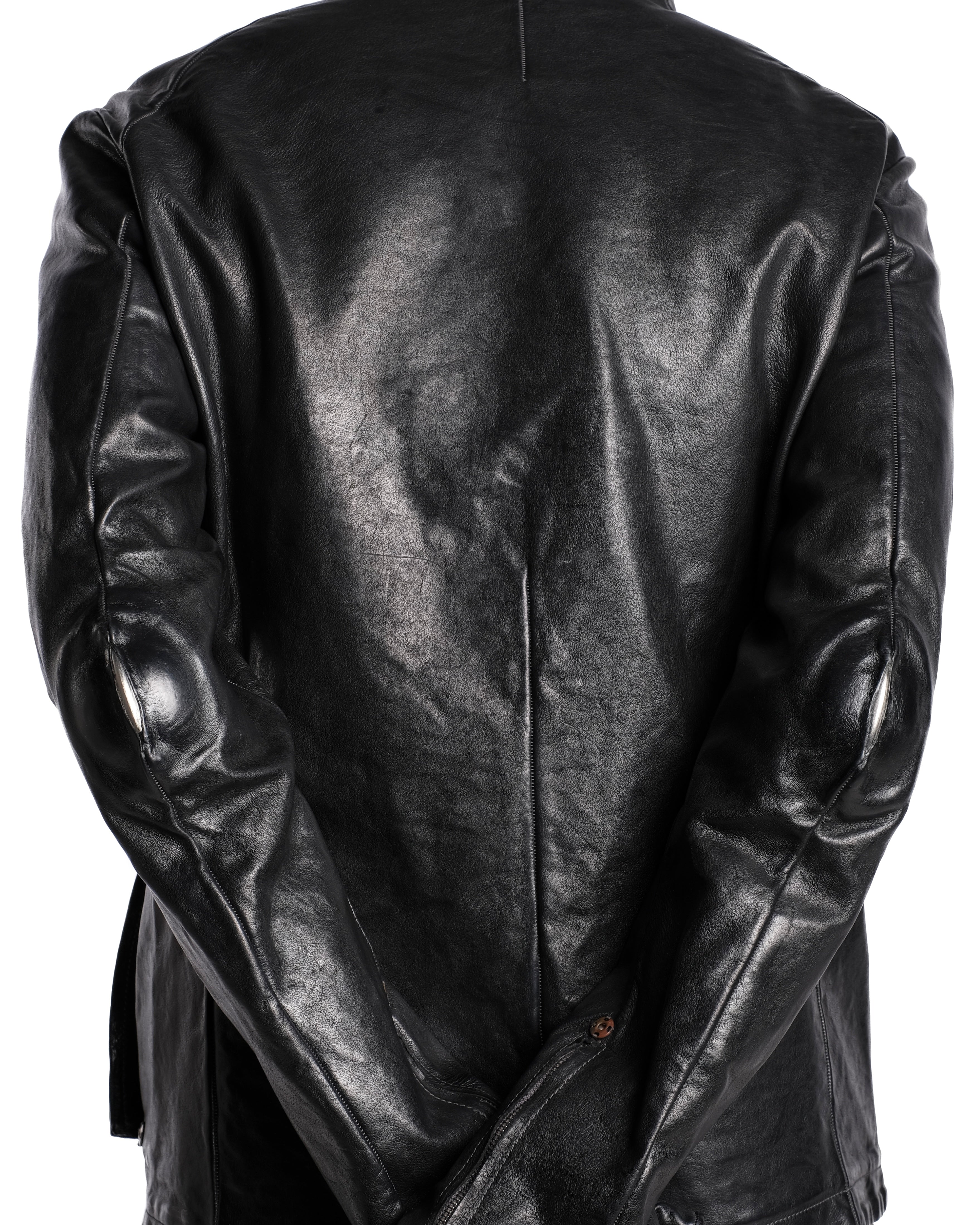 Carol Christian Poell O.D Spine Elbow And Hand Leather Jacket