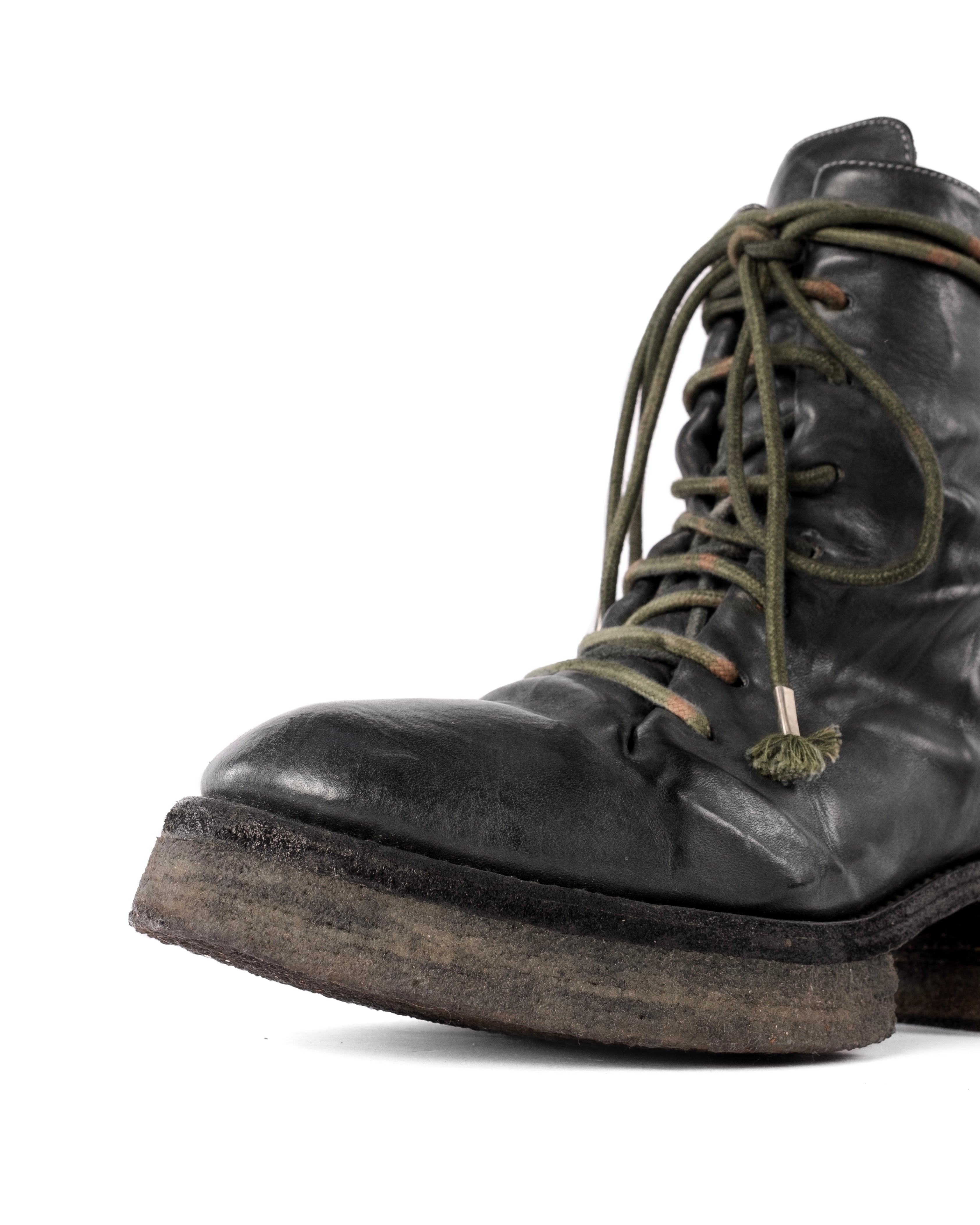 Carol Christian Poell O.D Paper Dart Combat Boots – Evolution To
