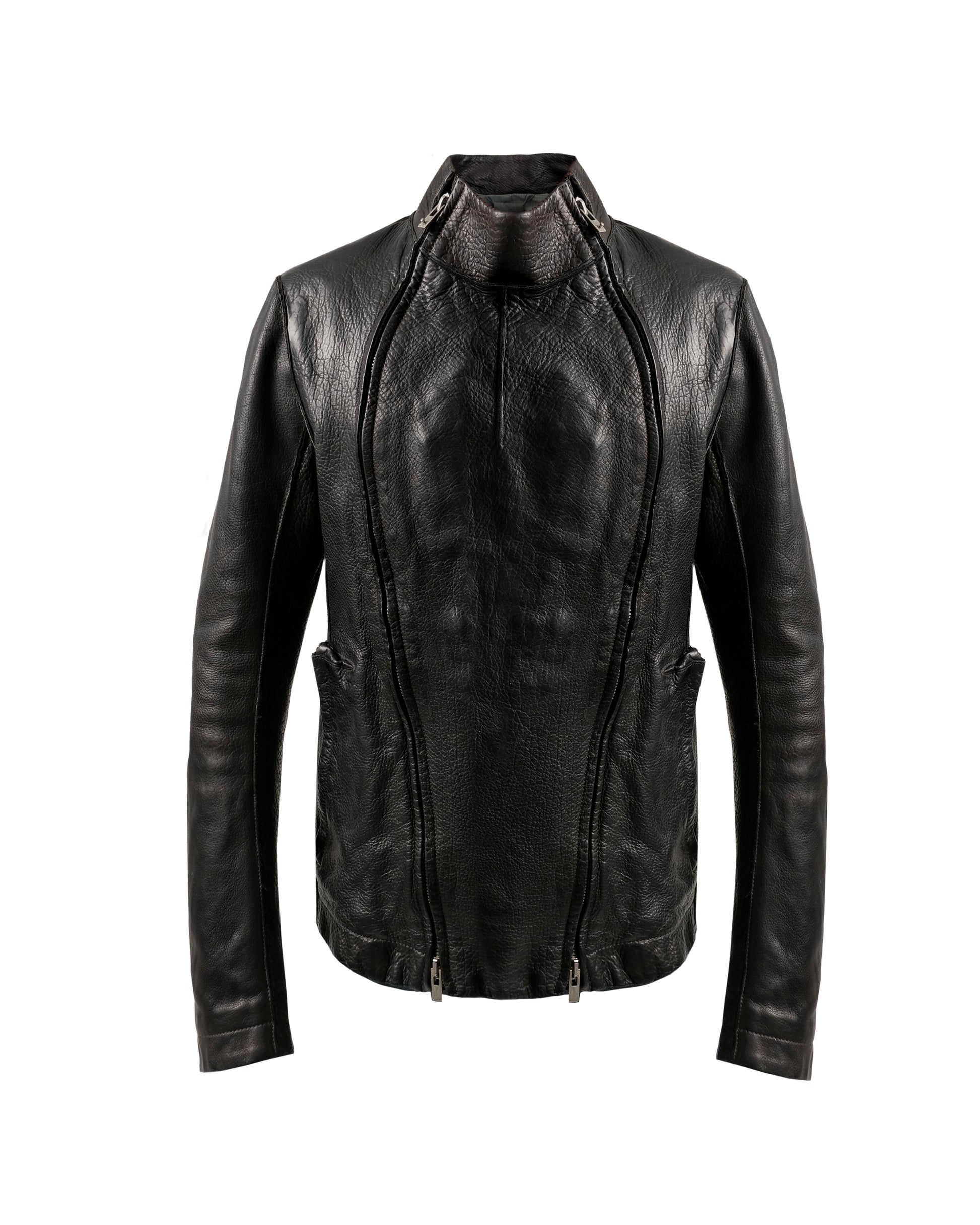 Carol Christian Poell O.D Lined Pinch Seam Double Zip Fencing Jacket