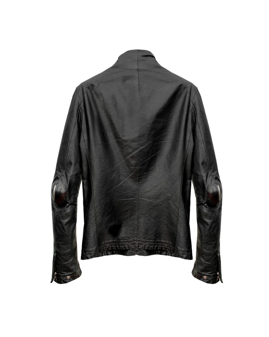 Carol Christian Poell O.D Lined Prosthetic Elbow Highneck Leather Jacket