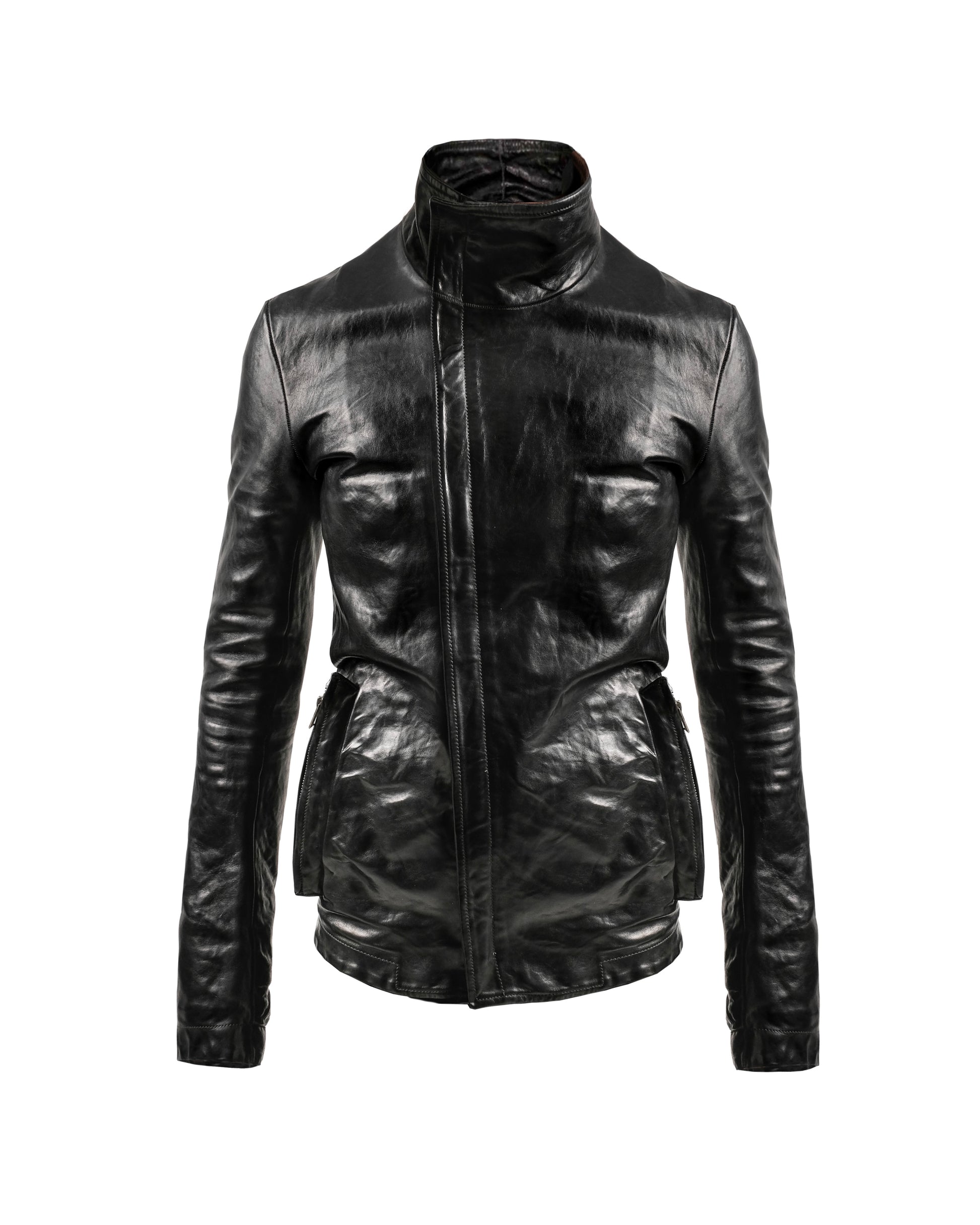 Carol Christian Poell O.D Lined Highneck Leather Jacket